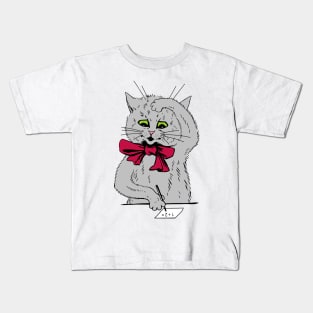 Math Cat Right Handed Kids T-Shirt